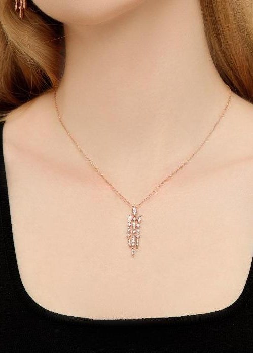 Rose Gold Tassel Necklace