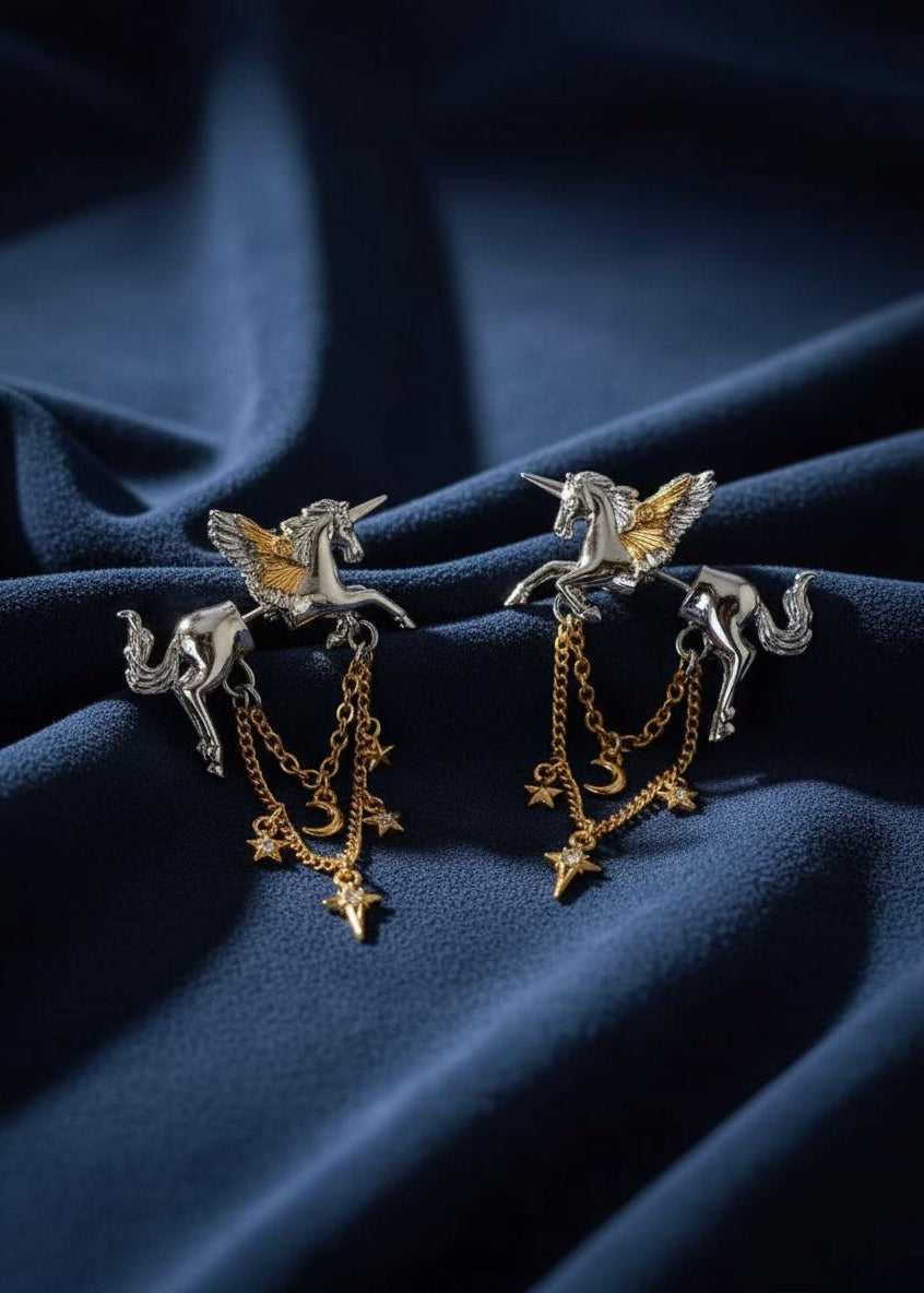 Unicorn Front-Back Earrings