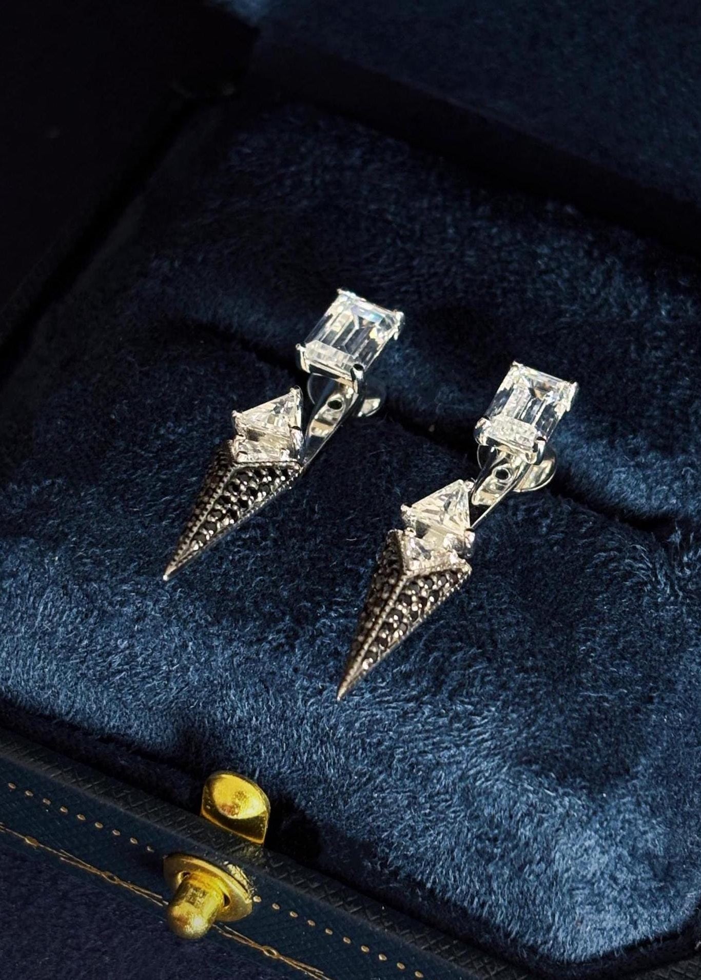 Convertible Geometric CZ Ear Jackets