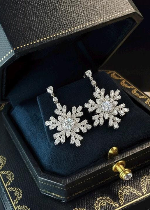 Snowflake Drop Earrings