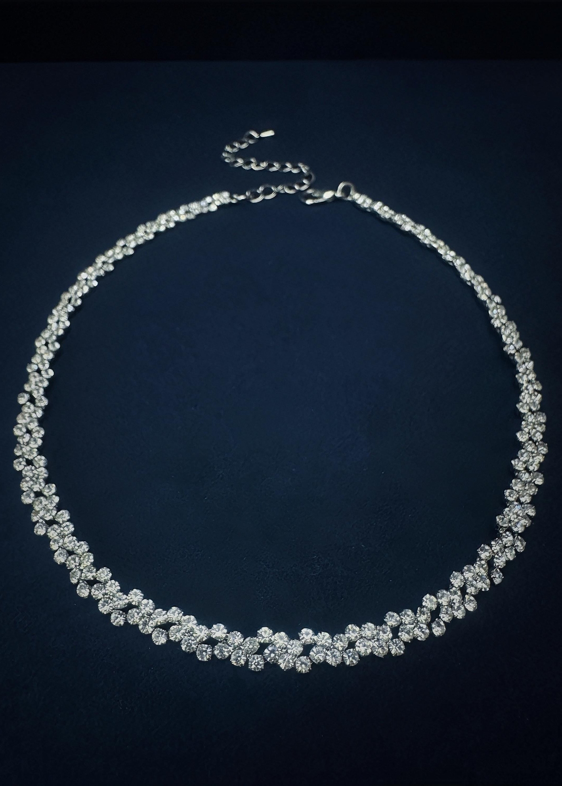 Floral Rhinestone Choker