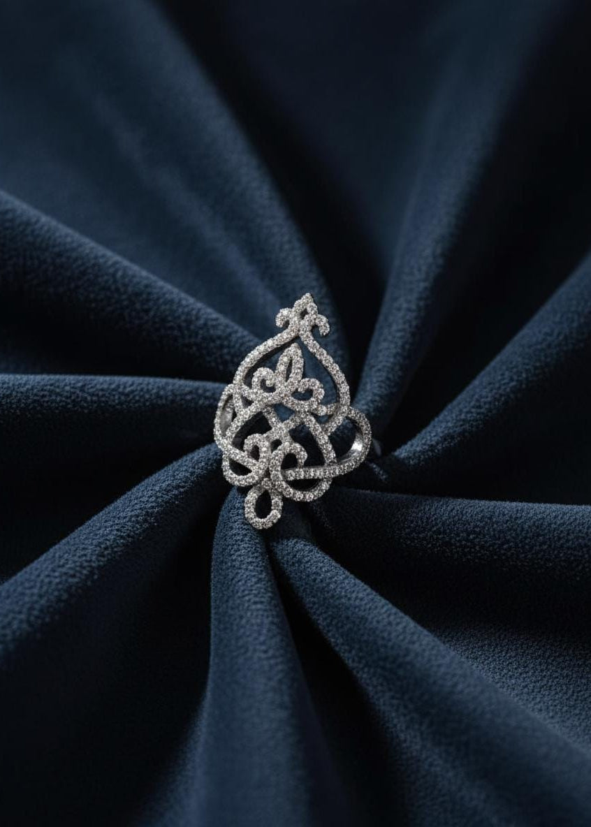 Filigree Lattice Statement Ring
