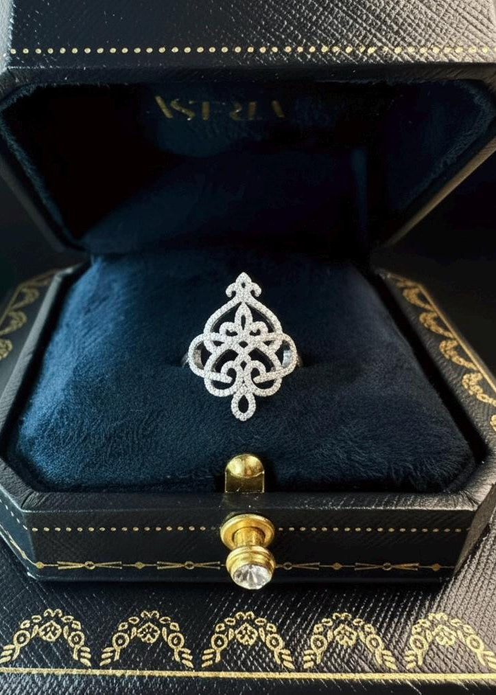 Filigree Lattice Statement Ring