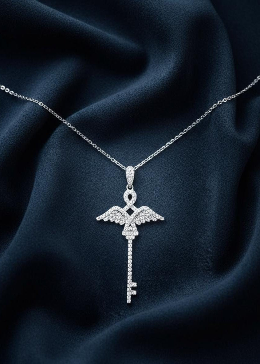 Angel Wing Key Necklace