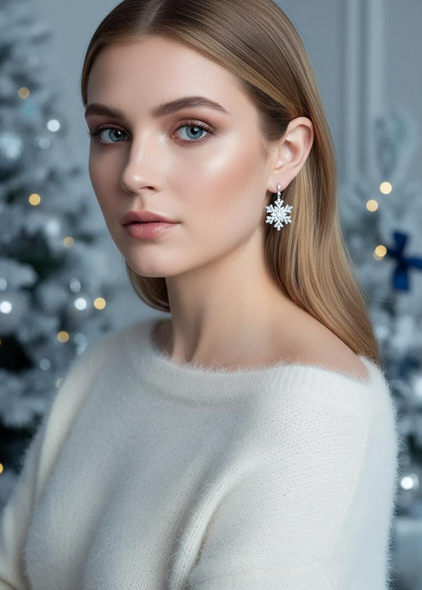 Snowflake Drop Earrings