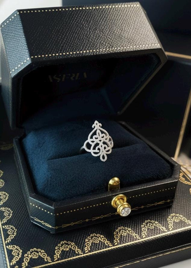 Filigree Lattice Statement Ring