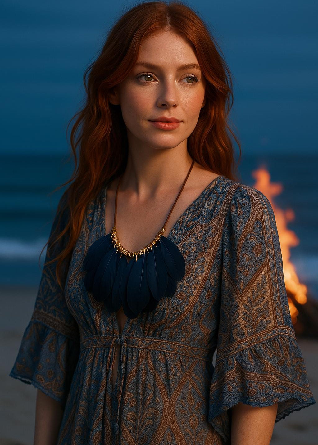 Feather Statement Necklace