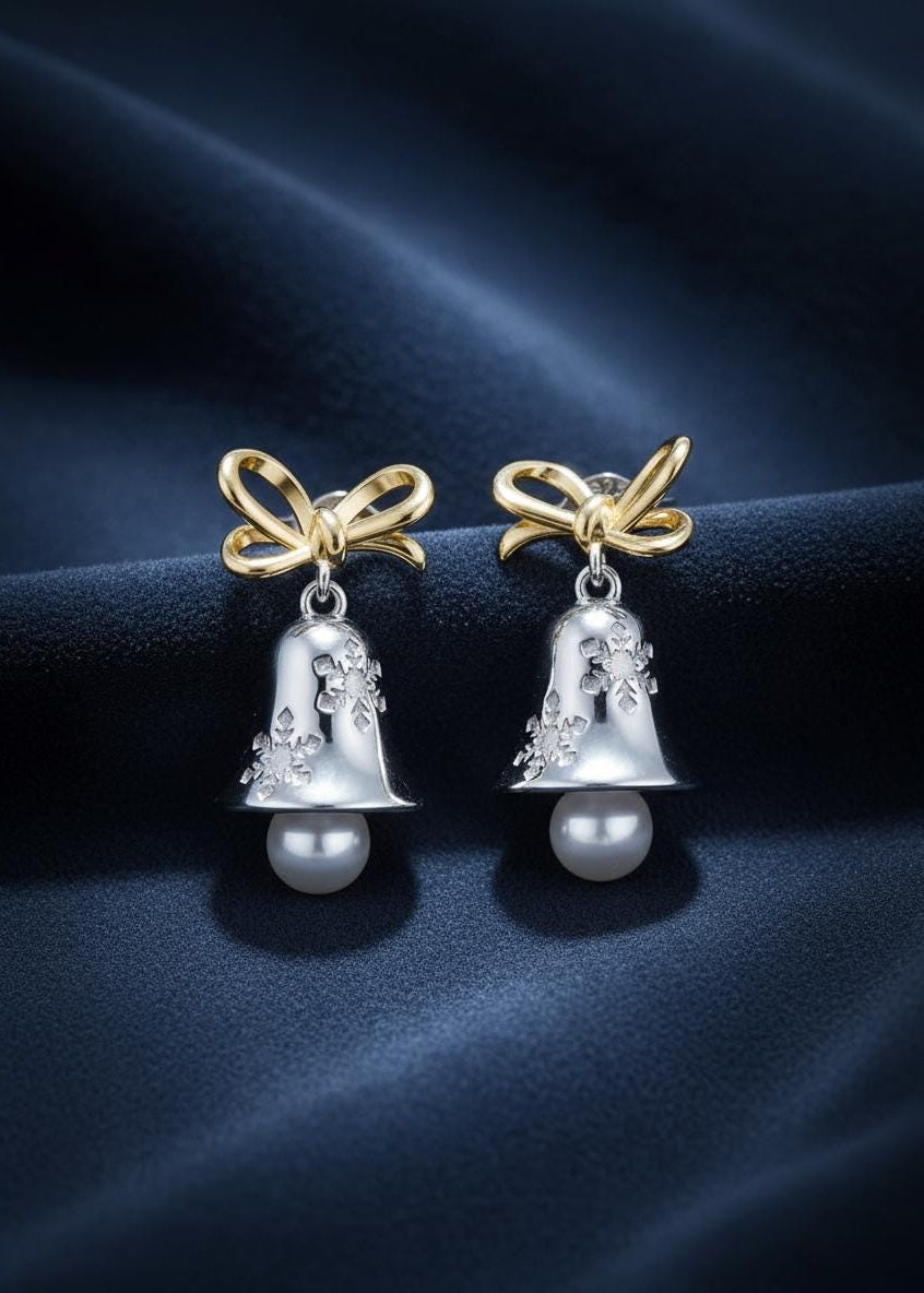Snowflake Bell Studs