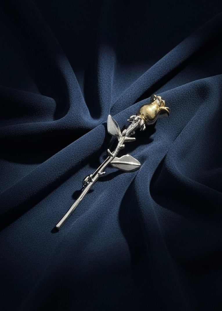 Rosebud Lapel Brooch