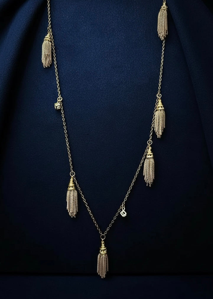 Layered Tassel Statement Necklace