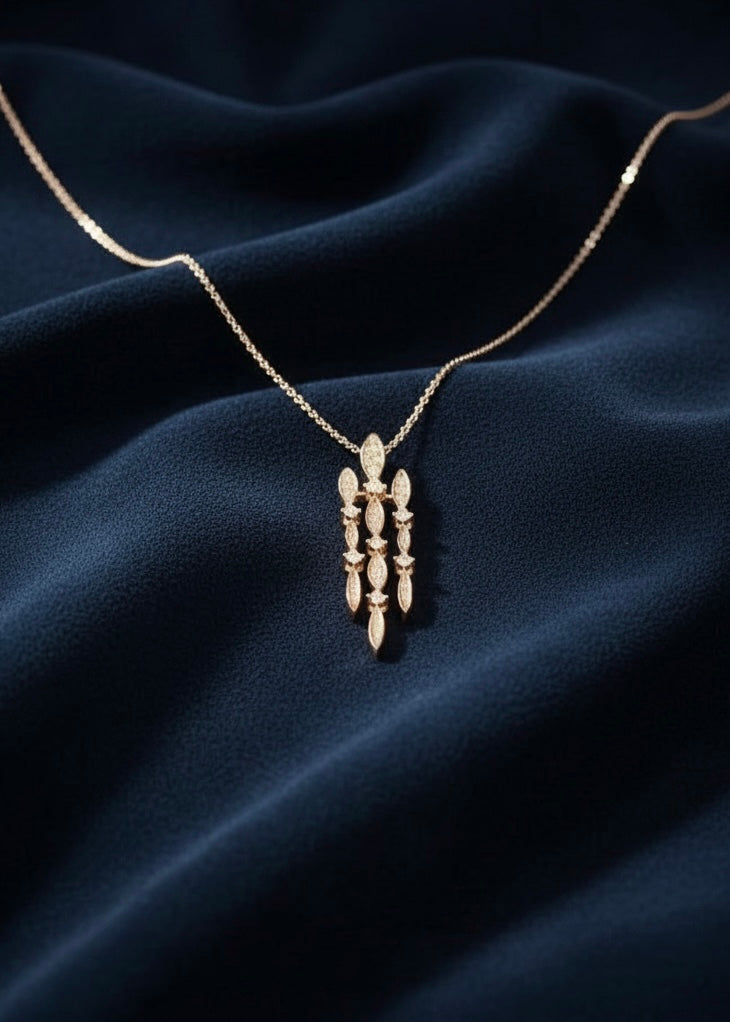 Rose Gold Tassel Necklace