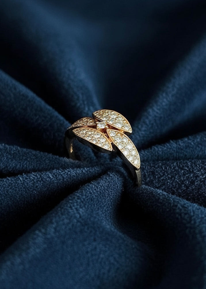 Rose Gold Floral Ring