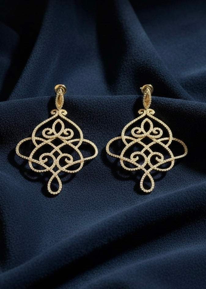 Filigree Lace Drop Earrings