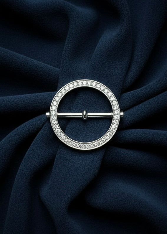 Circular Pave Scarf Ring