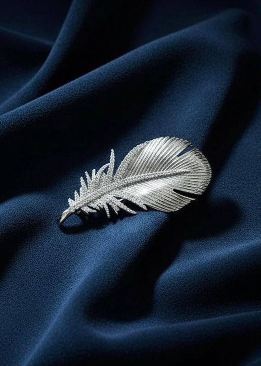Feather Line Brooch