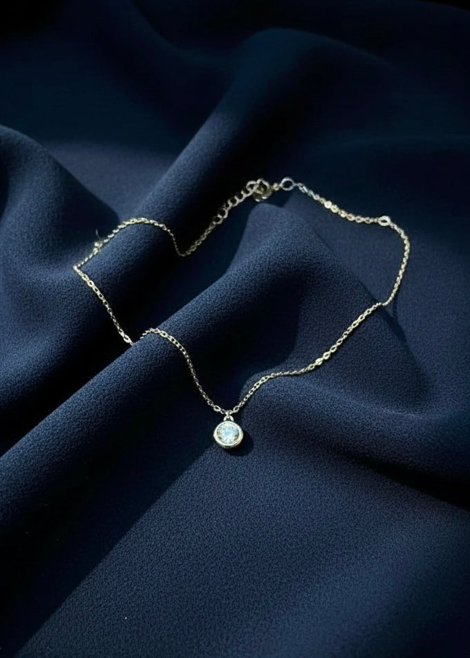 Bezel CZ Chain Bracelet