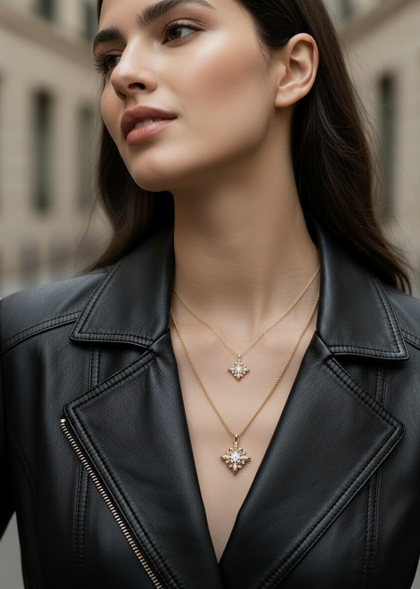 Fleur Crest Pendant Necklace