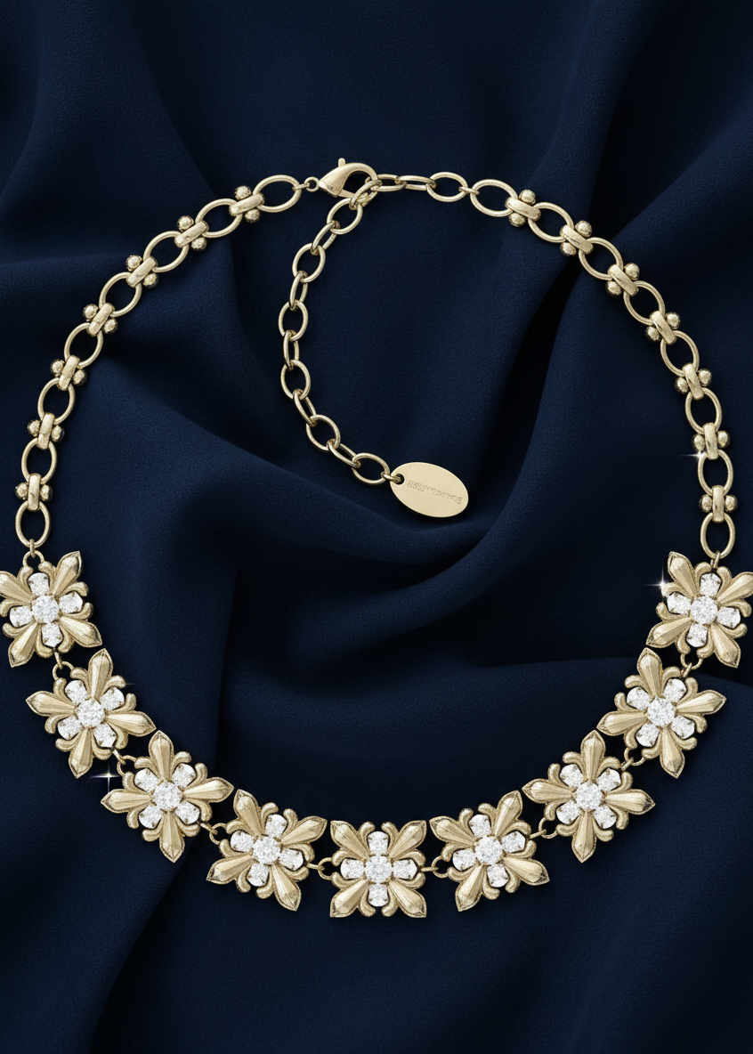 Fleur Crest Statement Necklace