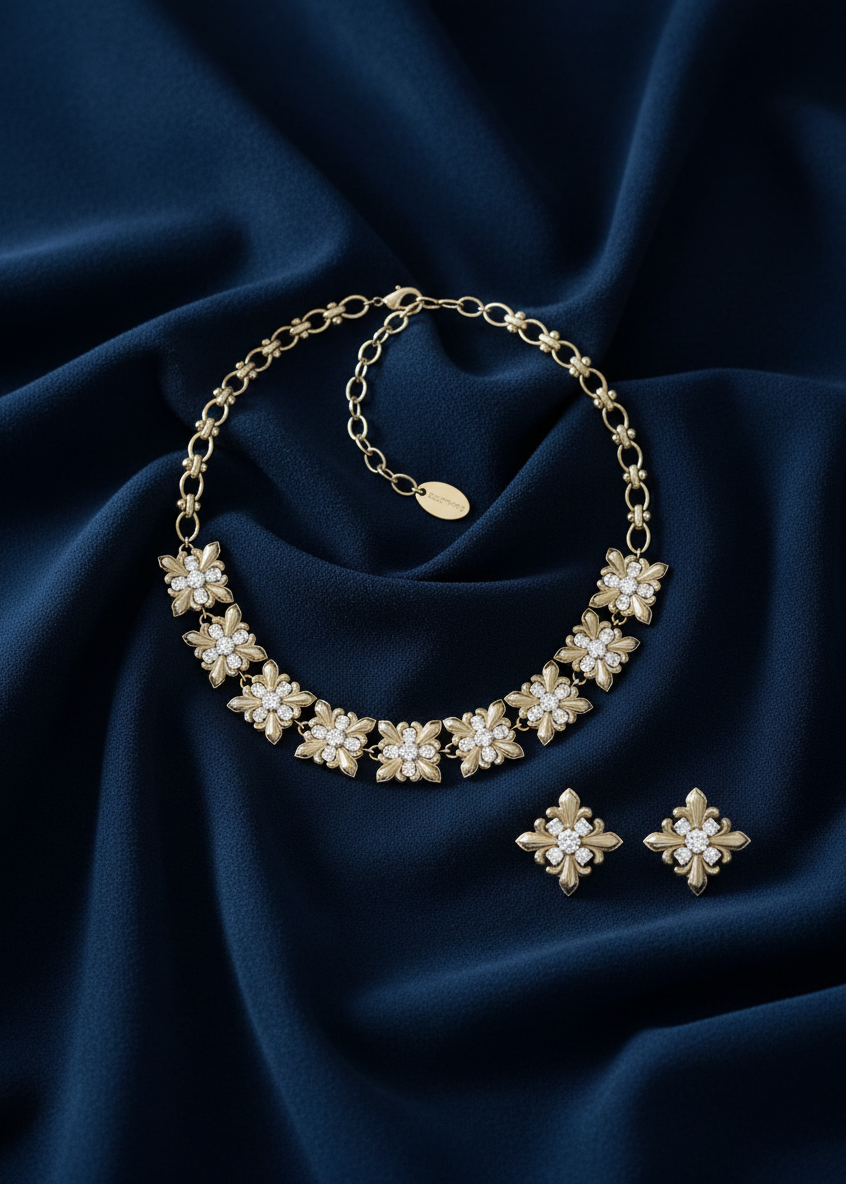 Fleur Crest Statement Necklace