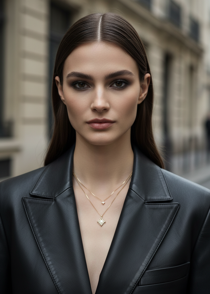 Fleur Crest Layered Necklace