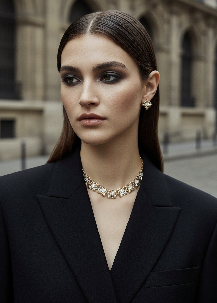 Fleur Crest Statement Necklace