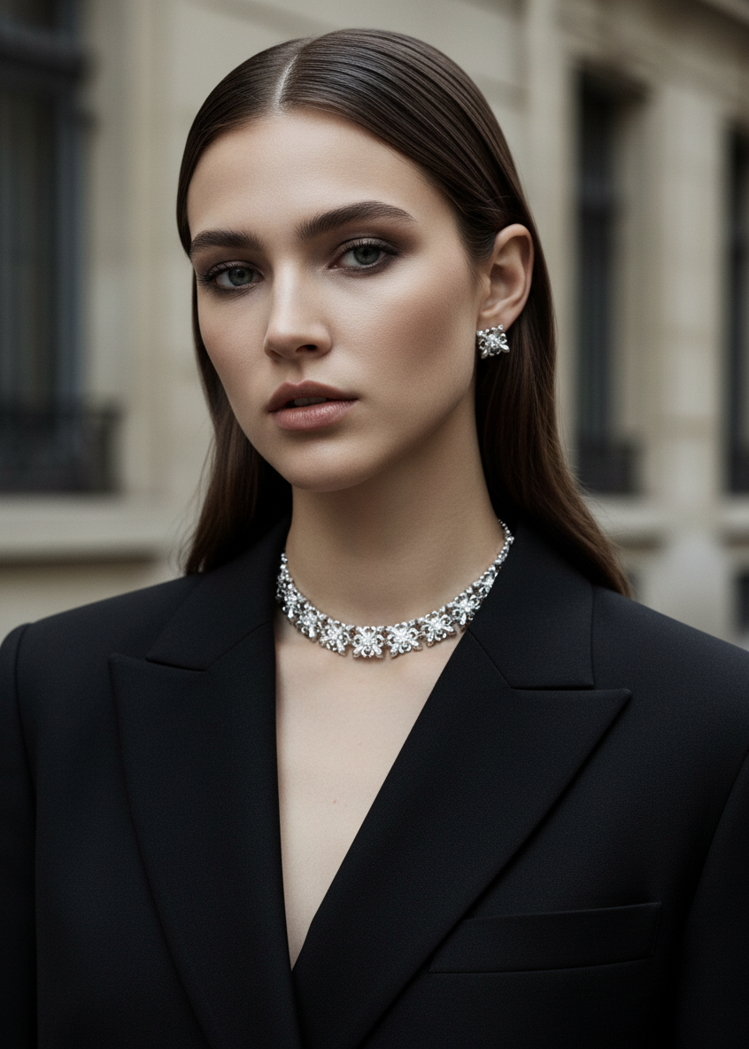 Fleur Crest Statement Necklace