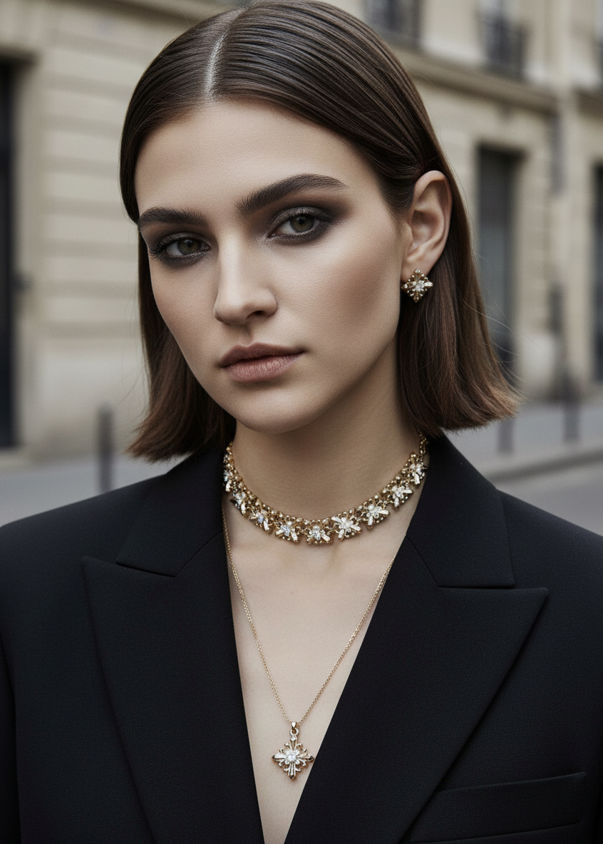 Fleur Crest Statement Necklace