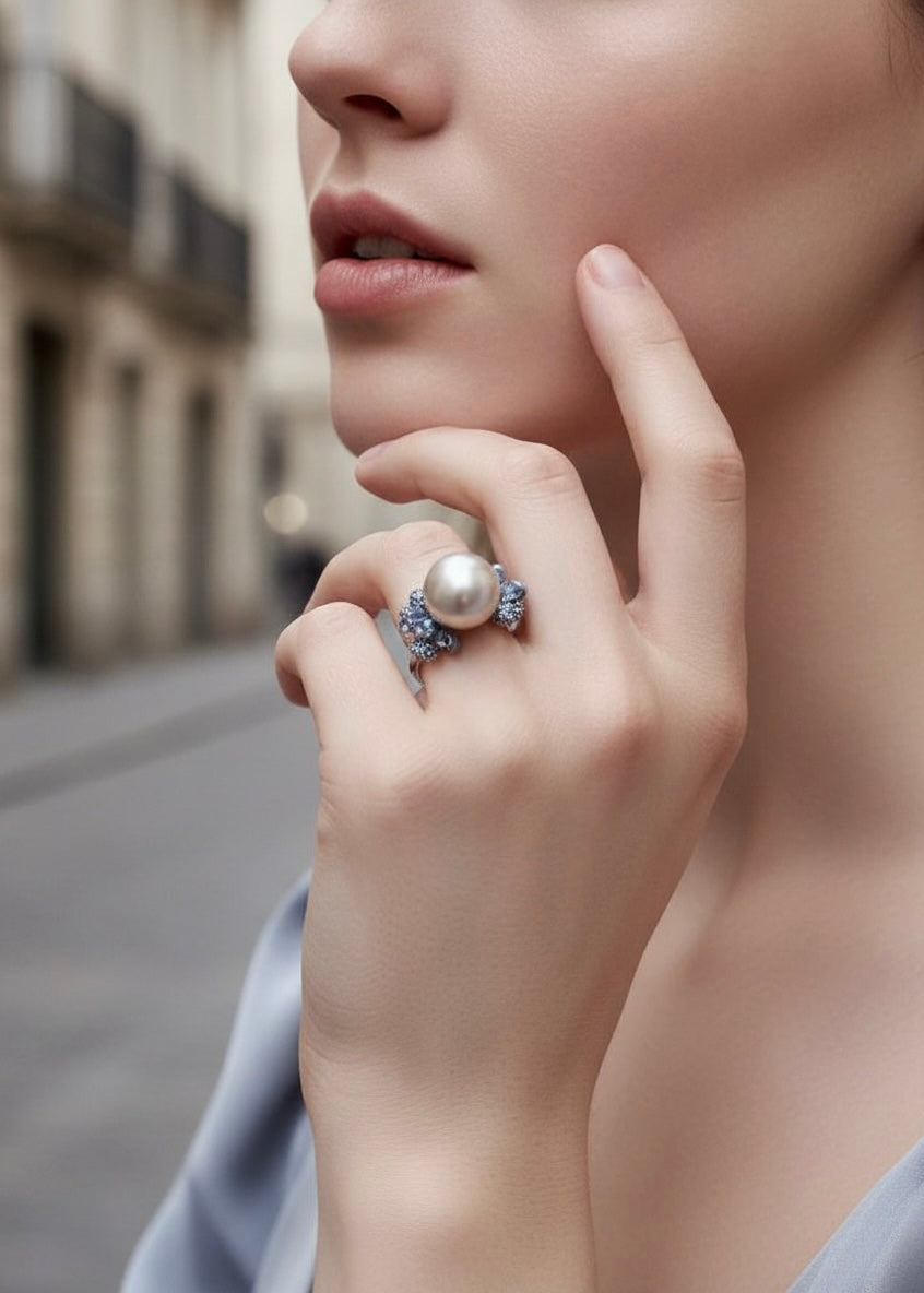 Oyster Pearl Cocktail Ring