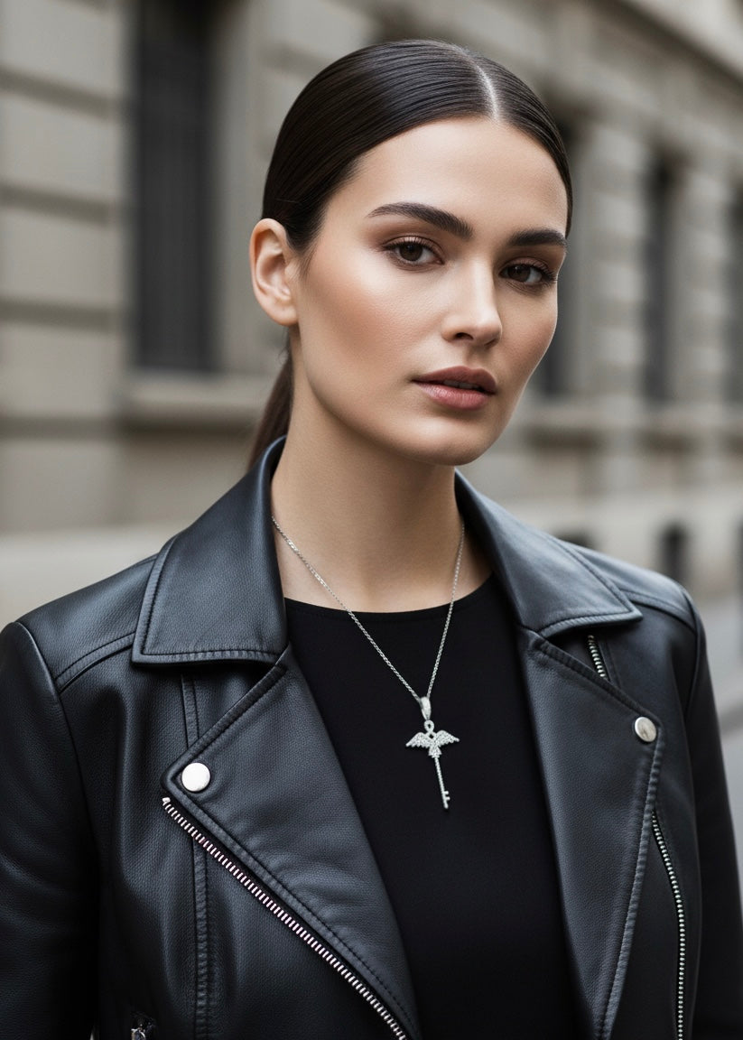 Angel Wing Key Necklace