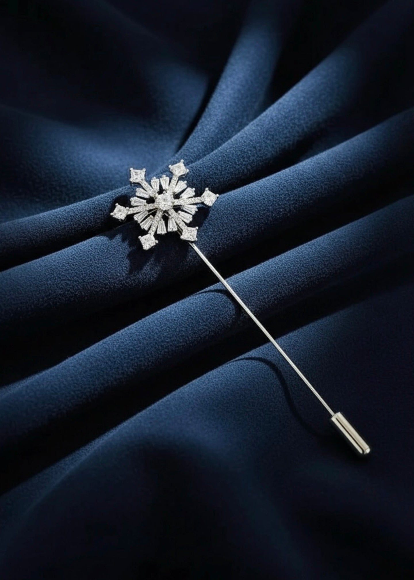 Crystal Snowflake Brooch