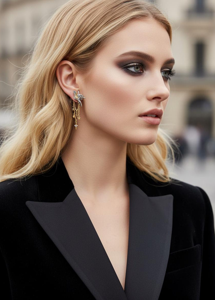 Unicorn Front-Back Earrings