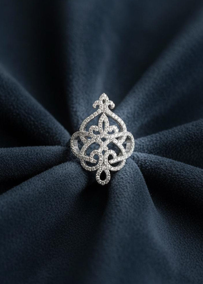 Filigree Lattice Statement Ring