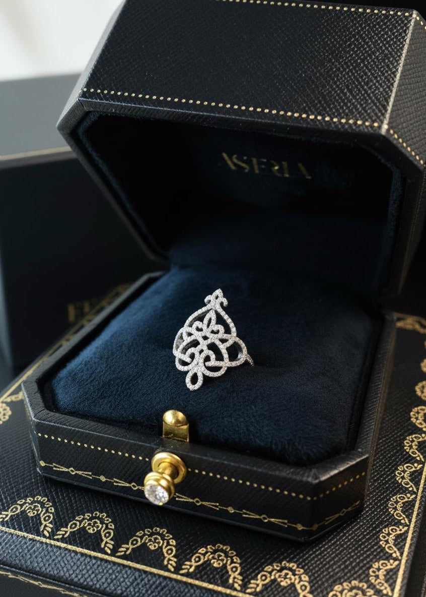 Filigree Lattice Statement Ring