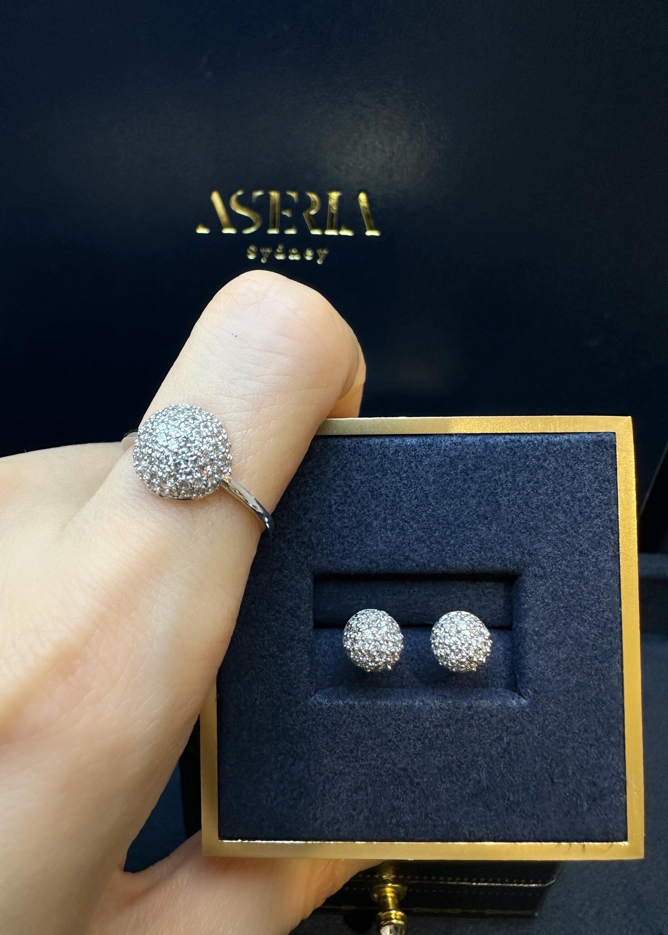 Pavé Dome Stud Earrings